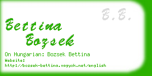 bettina bozsek business card